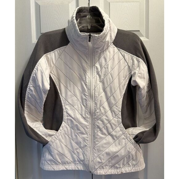 Columbia White Quilted Full Zip Jacket Size Medium - Picture 1 of 5